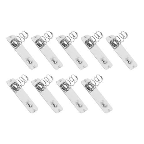 Garneck Ressorts de Batterie Aa en Métal Argenté Connecteurs de Câble de Batterie Lot de 10 Pièces 265 X 10 MM Contacteurs de Pile pour Jouets Télécommandes et Appareils