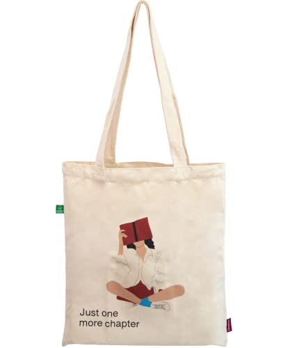 DIVASYA Hochwertige Baumwolltasche, bedruckt mit Motiv, Einkaufsbeutel, Jute-Beutel 100% Bio-Baumwolle, extra robust durch hohe Materialstärke (12oz, 340g/qm), geräumig 41x38cm (Last chapter) Cover