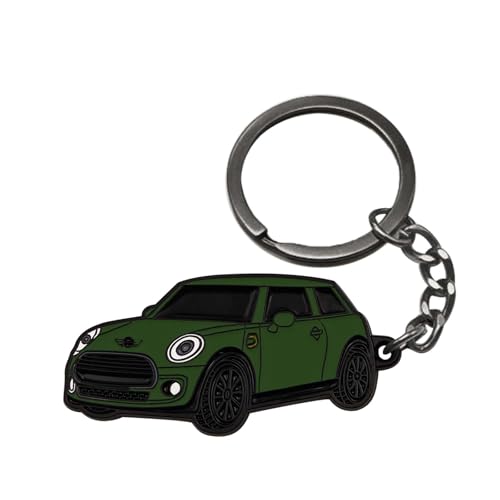 Image of Car Keychain Compatible for Mini Cooper,Metal Key Chain,Mini Cooper Accessories,Enamel Keychain