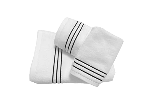 Etc Home Soft Luxury Egyptian Cotton Premium 6 Piece Towel Set- 2 Bath Towels 55X28, 2 Hand Towels 28X16, 2 Wash Cloths 13X13 - Ultra Soft Highly Absorbent Machine Washable Spa Quality - White #TOP5