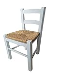 Bianco SEDIOLINA baby in Legno Seduta paglia Sedia piccola per Bambino BIANCO