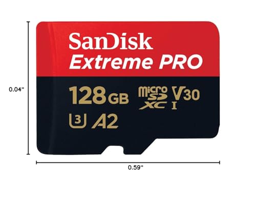 Sandisk SDSQXCD-128G-GN6MA Extreme Pro Microsdxc 128gb+sd Flsh Adapter 200mb/s 90mb/s A2 C10 V30 U