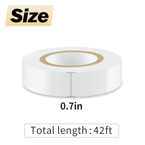 Image of White Electrical Tape, Flame Retardant Indoor Outdoor Waterproof High Temperature Resistance Electric Tape for Most Domestic, Commercial, and Industrial Environments, 0.7 in X 42 ft, 10 Rolls