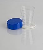 klappbecher Material: Kunststoff Kimmel Klappbecher - mit Spiegel - für Camping, Picknick, Reisen, Haushalt, Blau-Glasklar, One Size