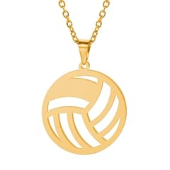 Gold Volleyball Necklace