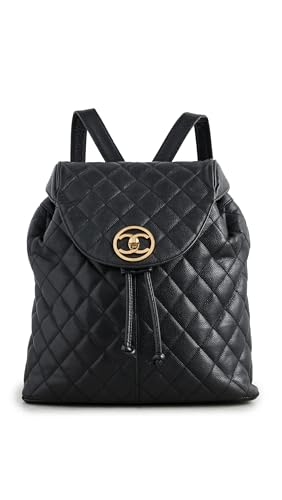 Chanel Womens Pre-Loved Caviar Drawstring Bag Backpack Black One Size