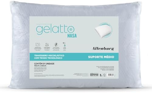 Travesseiro Viscoelástico Gelatto Nasa - 46cm x 66cm - Turquesa