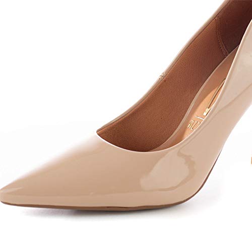 Sapato Scarpin Feminino Vizzano Salto Fino Alto 1184.1101 Bege 36