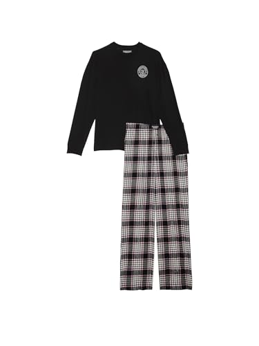 Victoria's Secret Tee Pajama Set, Long Sleeve Cotton T Shirt and Flannel Pants, Sleepwear for Women (XS-XXL)3