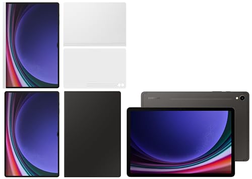 Image of Samsung Tab S9 Ultra, RAM 12 GB, ROM 256 GB, Wi-Fi Tablet, Gray with S9 Ultra Screen Protector & S9 Ultra Book Cover Keyboard, Black & S9 Ultra Notepaper Screen, White & S9 Ultra Book Cover, White