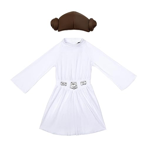 STAR WARS Princess Leia Toddler Costume - Fabric Dress and Belt with Fabric Headpiece