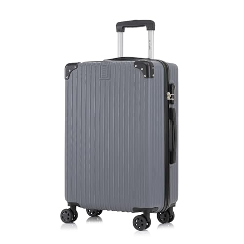 yonsly Koffer Suitcase, Trolley Reisekoffer, Rollkoffer Handgepäck mit 4 Rollen 360°, ABS Hartschalen, Sicherheitsschloss, Weicher Gummigriff, 210D-Futter