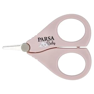 PARSA Beauty Baby Nagelschere (rosa) – Nagelschere für Fingernägel und Fußnägel – präzises und sanftes Schneiden der zarten Babynägel – Nail scissors – Fingernagelschere