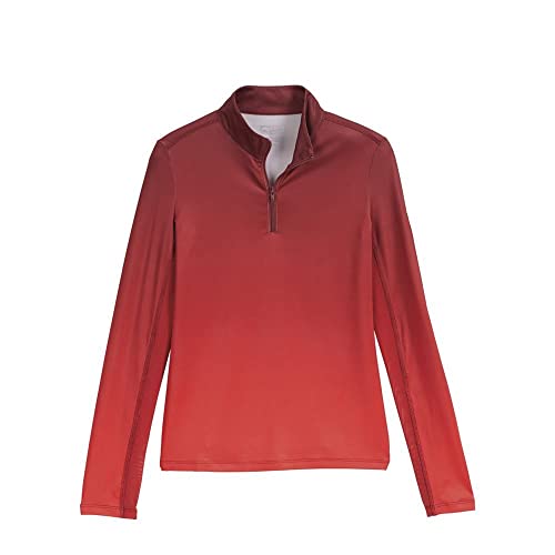 Dover Saddlery Riding Sport Kids' Ombre Shirt, Small, Red Ombre