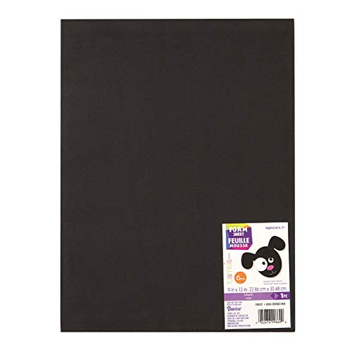 Darice 1199-21 Foam Sheet, 9" X 12", 6 mm, 1 Sheet, Black