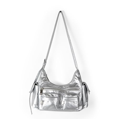 Gothic Purse Multi-Pockets Y2K Hobo Bag for Women Punk Shoulder Handbags