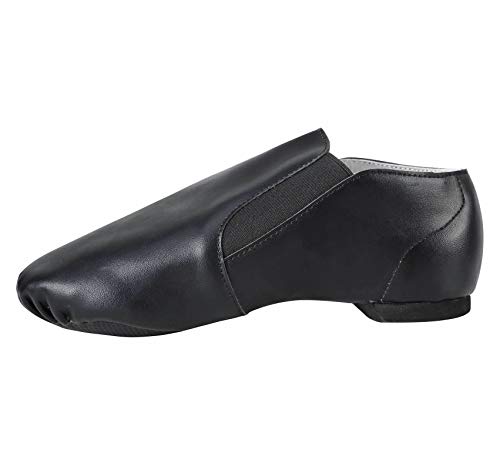 Dynadans PU Leather Jazz Shoe Slip On Dance Shoes with Side Elastics for Girls and Boys (Toddler/Little Kid/Big Kid)2