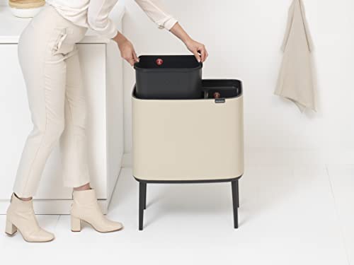 Image of Brabantia Bo Touch Bin, 34 Liters, Soft Beige, Plastic