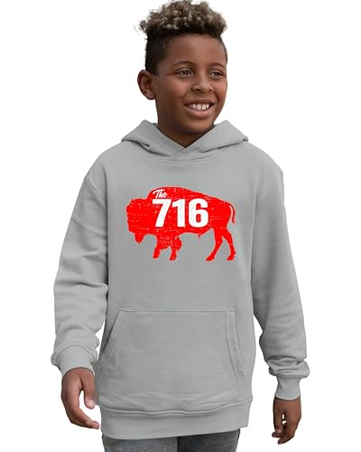 Go All Out Large Oxford Youth 716 Area Code City Of Buffalo New York Pride Sweatshirt Hoodie