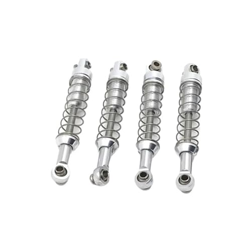 RC�J�[�̕i���� For MN D90 D91 D96 For MN98 99S For WPL C14 C24 B14 B24 1/12 RC�J�[�p�[�c ���^���A�b�v�O���[�h �X�v�����O�V���b�N�p�A�E�^�[4��(Silver)