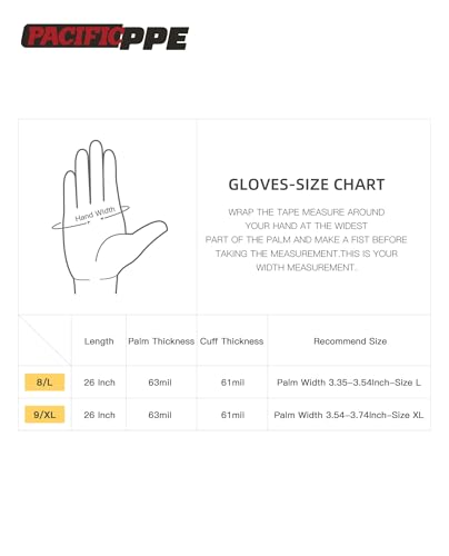 PACIFIC 66cm Wiederverwendbare Lange Teichhandschuhe, Abflussreinigungshandschuhe mit Vollem Arm, Heavy-Duty, Maschinen, Industrie, L