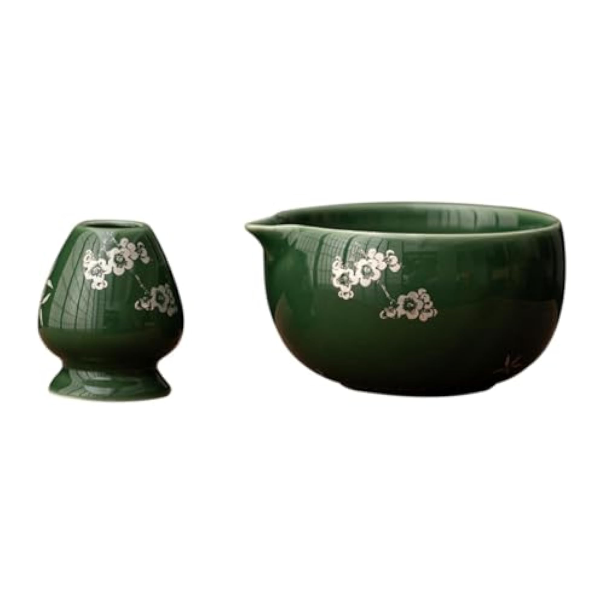 Portable Traditional Matcha Bowl with Pouring Spout
