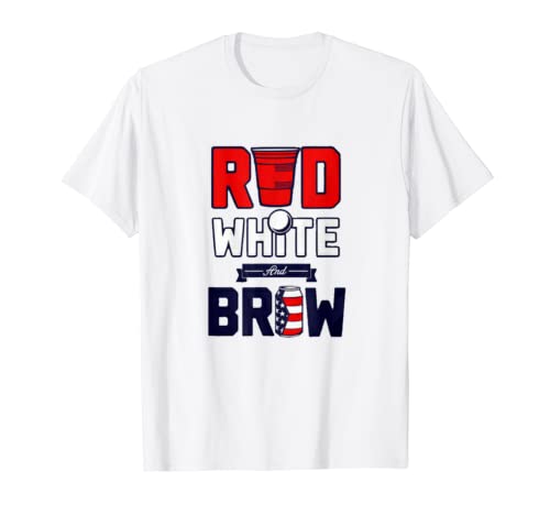 Camiseta roja blanca y brevedad del 4 de julio Camiseta