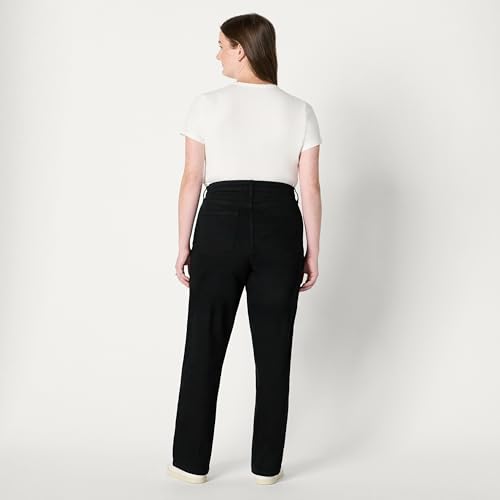 Amazon Essentials Women's High-Rise Straight Leg Jean, Black, 0 by Amazon Essentials - Used condition - Image 7