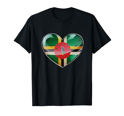Corazón de roble - Emblema de la bandera de Dominica Camiseta