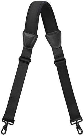 Shoulder Strap,58" Neoprene Padded Adjustable Shoulder Bag Straps Replacement for Briefcase,Bags, Laptop with Swivel Hooks ,Black