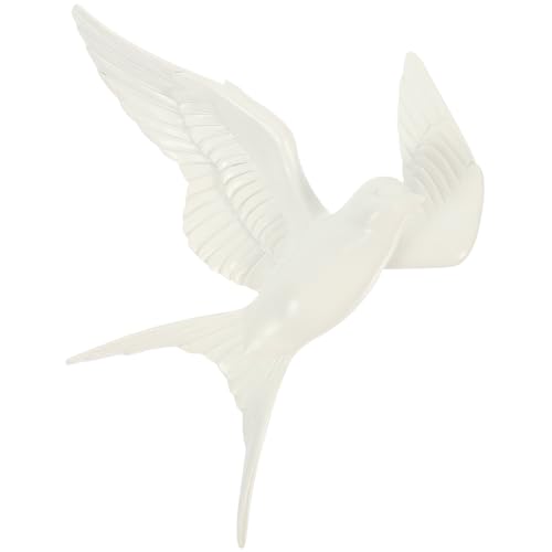 GARVALON Statue Murale Oiseau 3d Décorative à Suspendre Décoration Murale Artisanale pour Salon et Chambre Sculpture en Résine Légère Modèle Hirondelle...