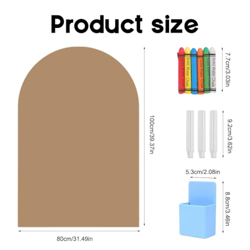 Magnettafel Kinderzimmer,Riesen Magnetwand selbstklebend, magnettafel kinder 100x80cm Komplettset mit Stiften & Box,Children’s Magnetic Board, Kreativwand zum Malen & Spielen (Braun)