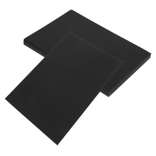 Feuilles cartonnées noires Veemoon sans bords blancs, texture mate pour carterie d'art