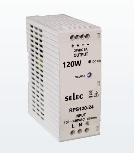 24VDC 5Amp. Rail Mounting Power Supply Selec RPS120-24 (Industrial)