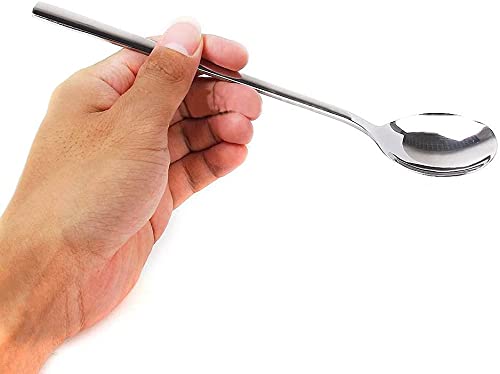 Set di cucchiai e bacchette cinesi in metallo per 4 persone, riutilizzabile in acciaio inox Ramen con manico corto, cucchiaio asiatico, regalo di Natale, lavabile in lavastoviglie (Rainbow