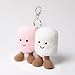 Jellycat Amuseables Pair of Marshmallows Bag Charm, 3.5 inches - Food Plush Keychain - Great Gift Idea