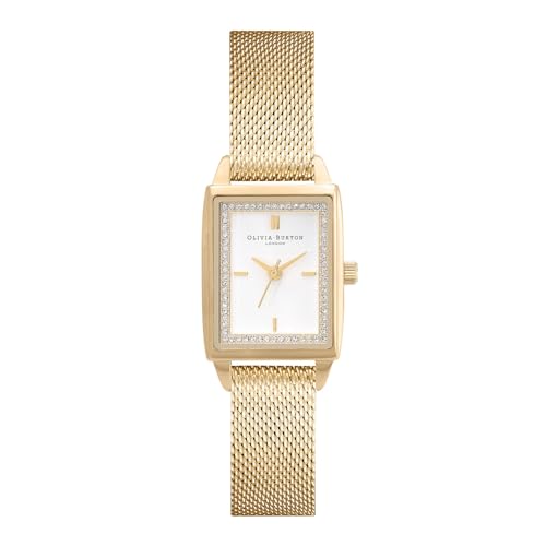 Image of Olivia Burton Rectangular Women's Watch - 25.5mm, 3H Quartz Movement, Stainless Steel, Water Resistant 30M (3ATM)