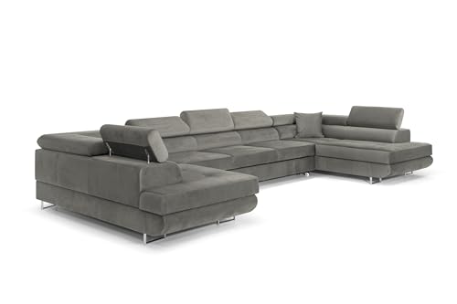 COMFORTINO FURNITURE Ecksofa mit Schlaffunktion Big PASTI U-Form,...