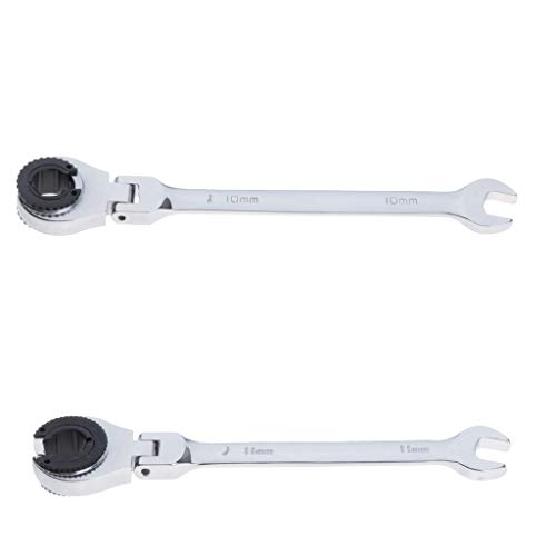 homozy 2 Peças Chave De Catraca De Tubulação Chaves Inglesas Ferramenta De Reparo De Aço Durável Ext