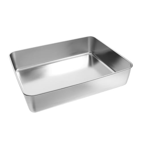 ABOOFAN Rectangle Baking Pan Oven Tray Non-stick Baking Pan Set Sturdy Construction Smooth Edges for Easy Cleaning for Toaster Oven