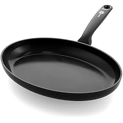 Thermolon Sartenes GreenPan Torino Sartén para Pescado de Cerámica Antiadherente Saludable de 32 cm, Sin PFAS, Apta para Inducción, Apta para Horno hasta 160°C, Apta para Lavavajillas, Negra