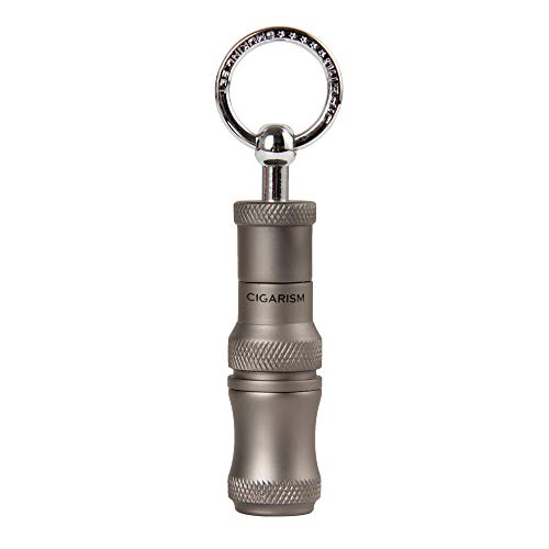 CIGARISM Double-Size Detachable Cigar Punch Cutter with Buckle (Grey)