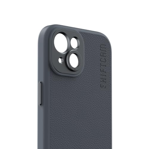 Étui en cuir compatible avec iPhone 15 ShiftCam Anthracite