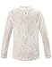 Noomelfish Girls Lace Long Sleeve Layering Tops Sheer Mesh Tee Shirts Blouse, Flower White, Size 7-8 Years