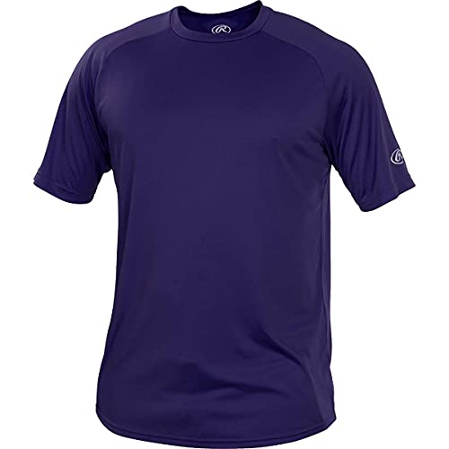 Rawlings | Men's Crew Neck Short Sleeve Shirt | PURPLE | Adult Medium
