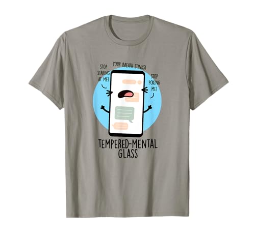 Vidrio templado divertido juego de palabras para teléfono móvil Camiseta