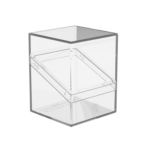 Ultimate Guard Boulder 100+ Clear Deck Case for 100 Double-Sleeved TCG Cards Transparent Secure & Durable Storage for Trading Card Games Transparent