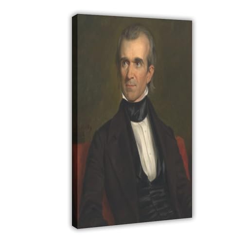 James K Polk poster toile décoration murale cadre à suspendre 61 x 91.4cm