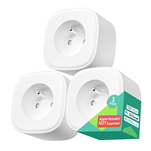 智能插头(E 型),兼容 Alexa、Google Home 和 SmartThings 的 16A 智能插头,带功耗测量、语音控制和时间功能的 WiFi 插头 (1)