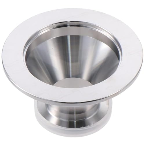 Image of Reducing Pipe Silver Durable ISO-KF Flange Tapered Pipeline KF50 to KF25 Conical Reducer Pipe Fitting